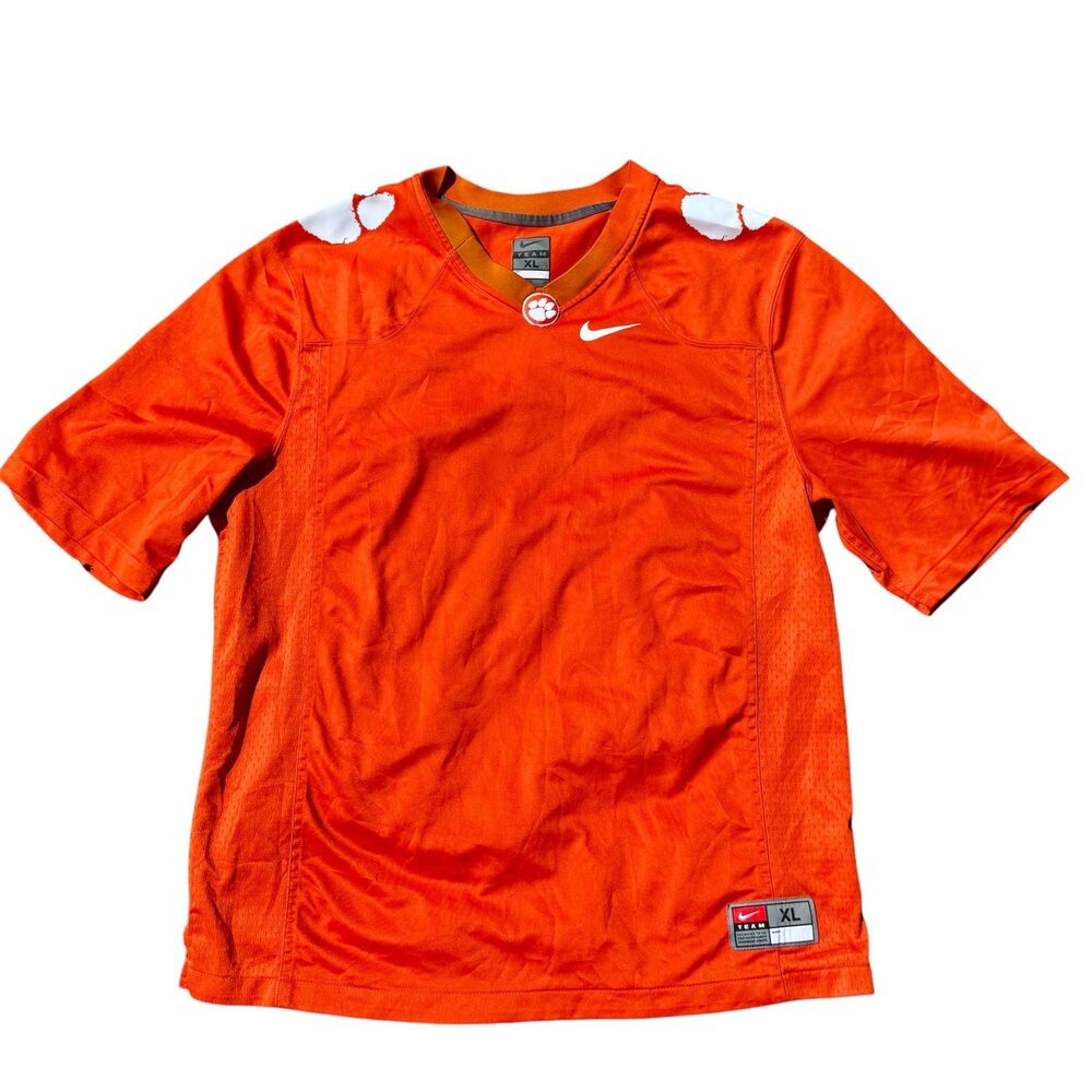 Clemson Tigers Football Jersey Mens Size XL Orange Blank NCAA Nike USA Football